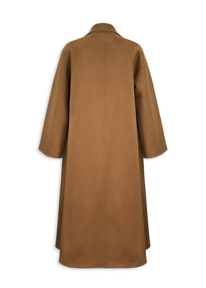 Kelly Robe Kimono Sleeve 100% Cashmere Long Coat Caramel