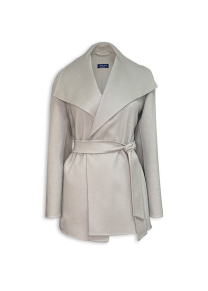 Lisa 100% Cashmere  Robe Half Coat Oatmeal